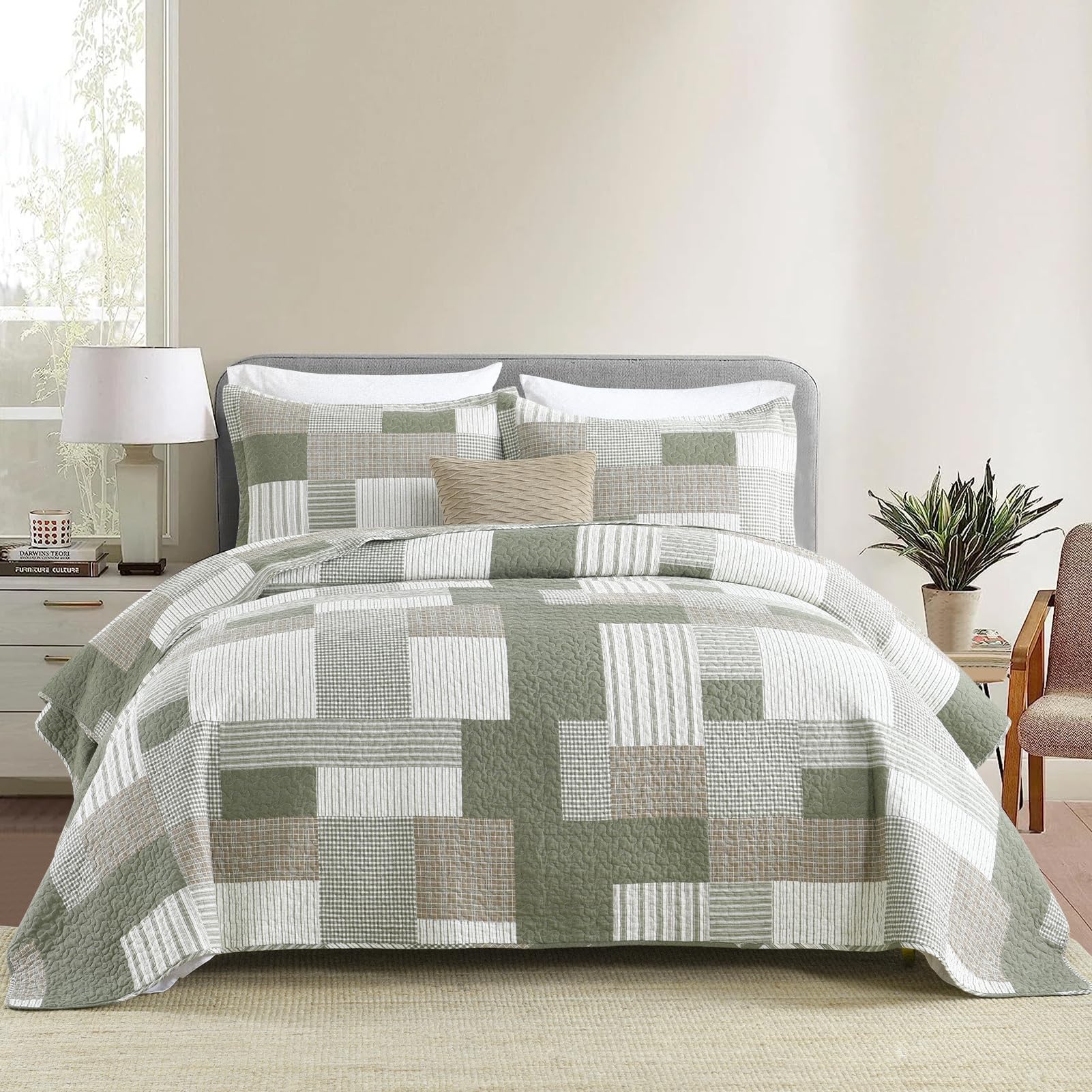 Juego de Edredones a Cuadros QuiltEase tamaño Queen - 3