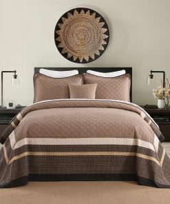 Colcha de cama extra grande FineStichery 120"x102" - Juego