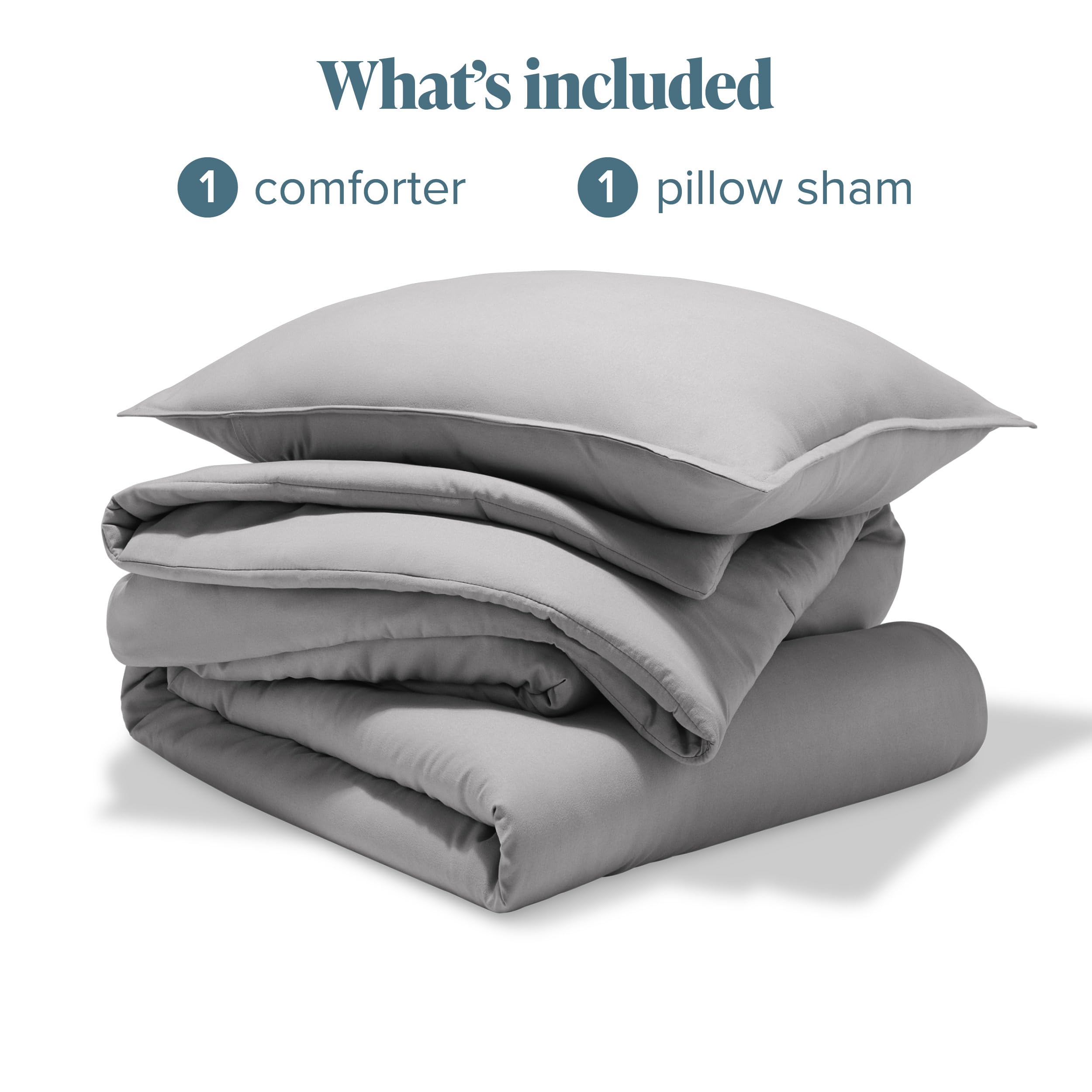 Set de Edredón Bare Home - Tamaño -Gris Claro - Imagen 6