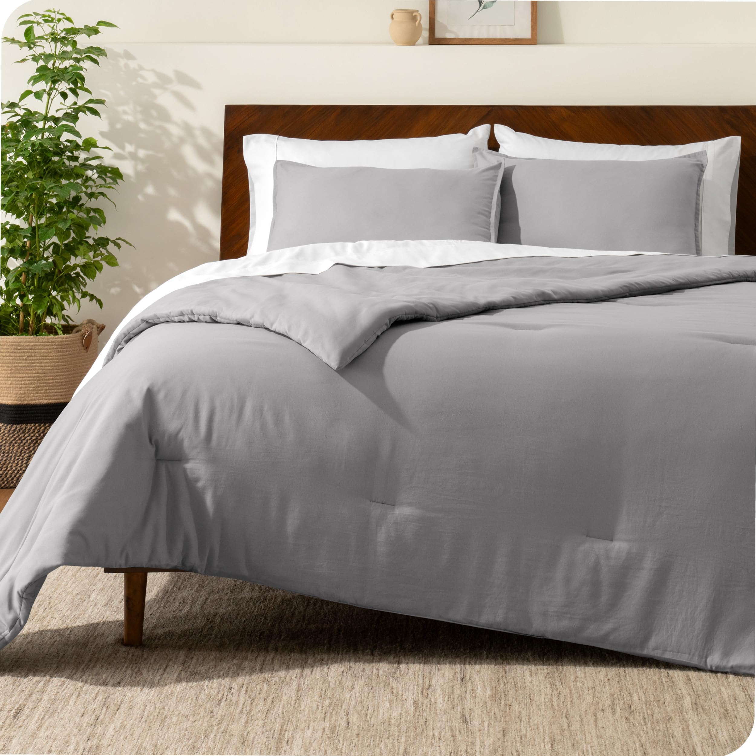 Set de Edredón Bare Home - Tamaño -Gris Claro - Imagen 3