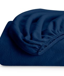 Sábana Ajustable de Franela Súper Suave Bare -Azul Oscuro