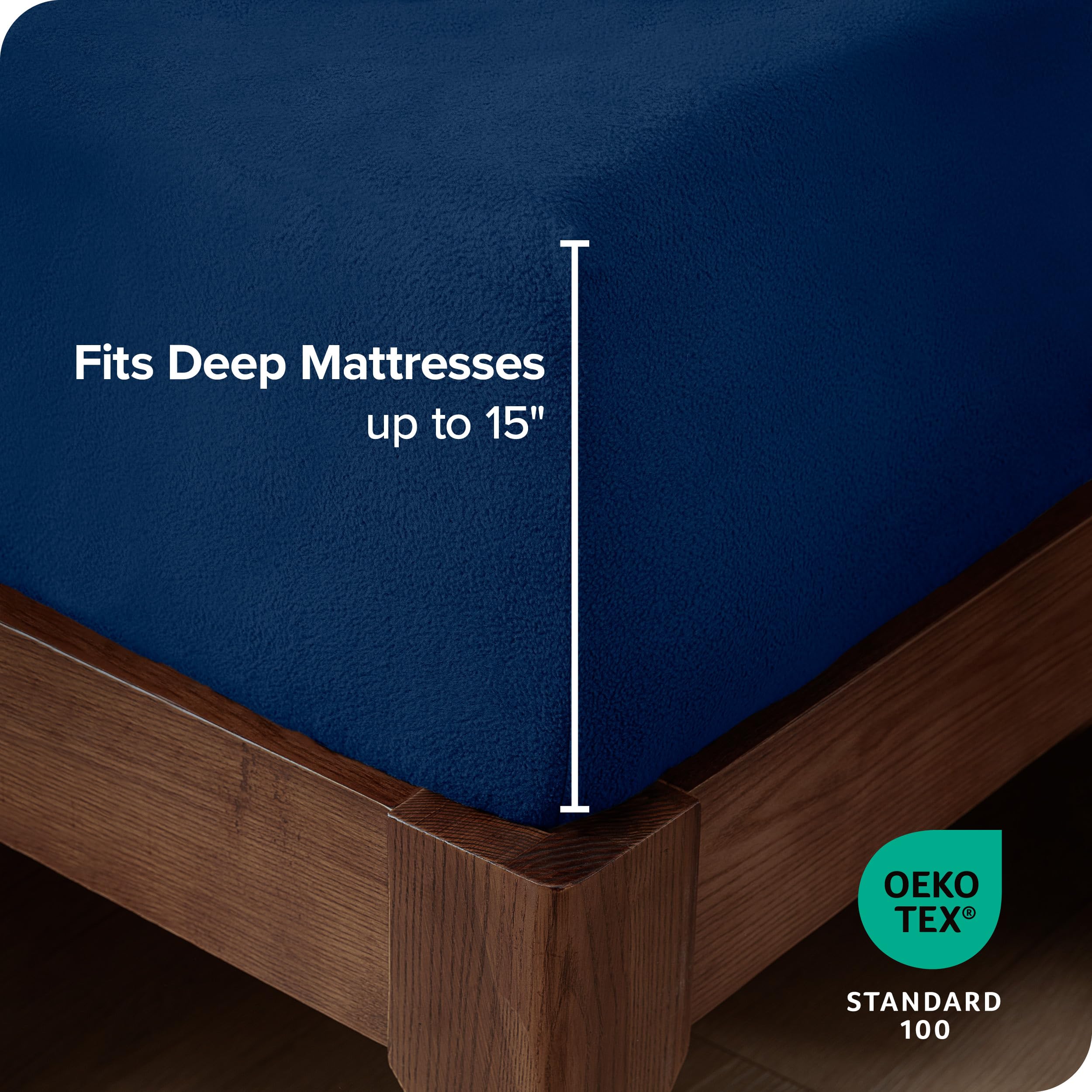 Juego de sábanas ajustables de poliéster Bare Home Super - Imagen 7