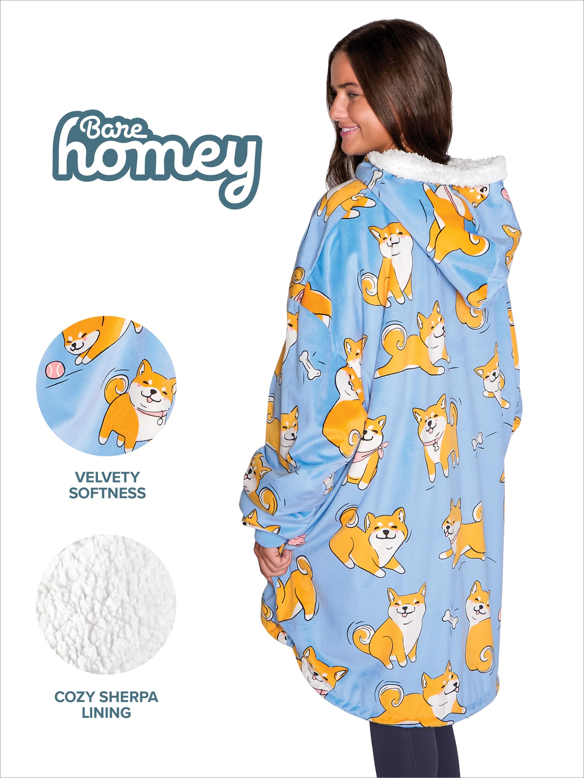 Manta Wearable Sherpa Fleece de Bare Home - Manta con - Imagen 3