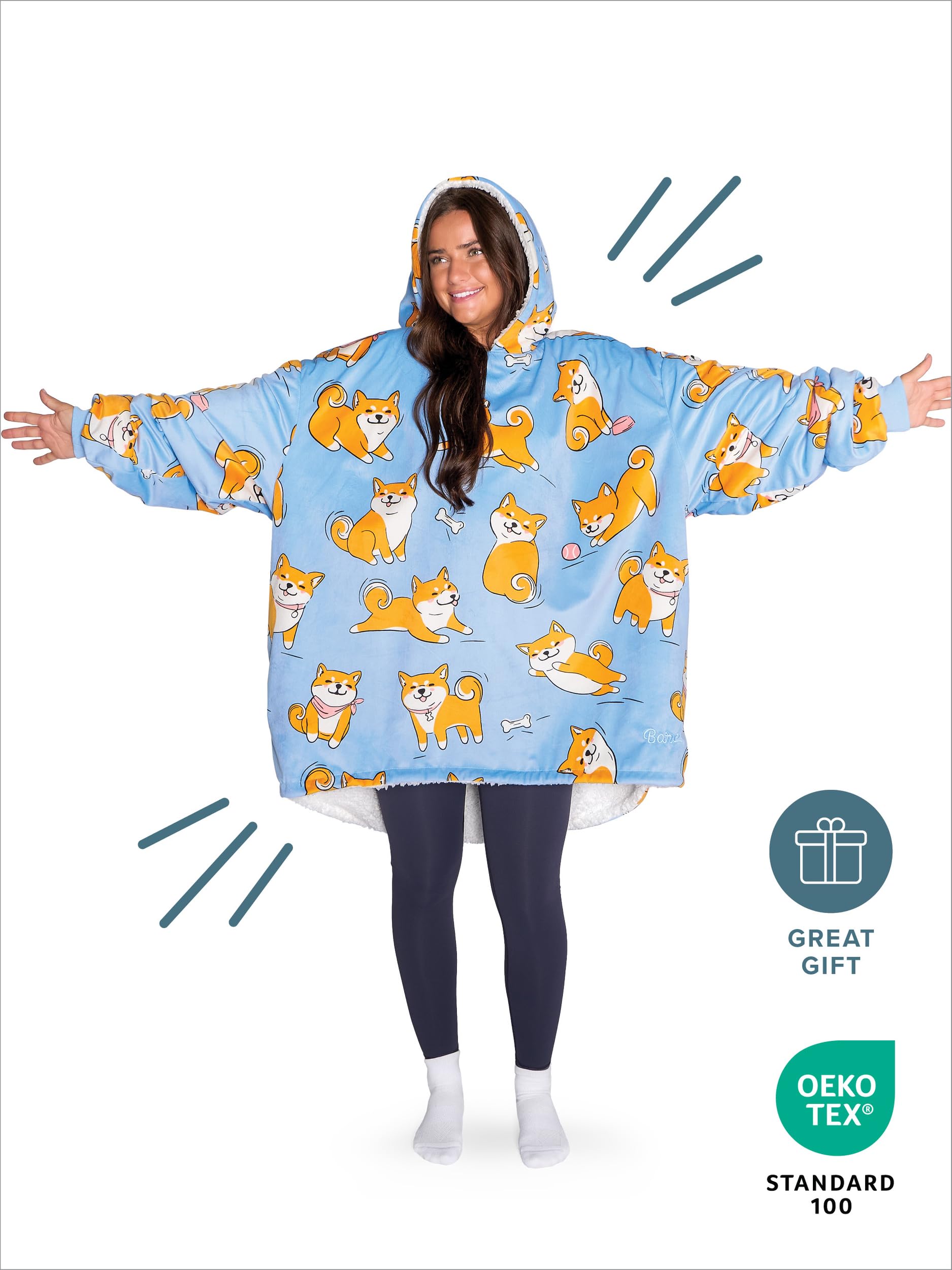 Manta Wearable Sherpa Fleece de Bare Home - Manta con - Imagen 7