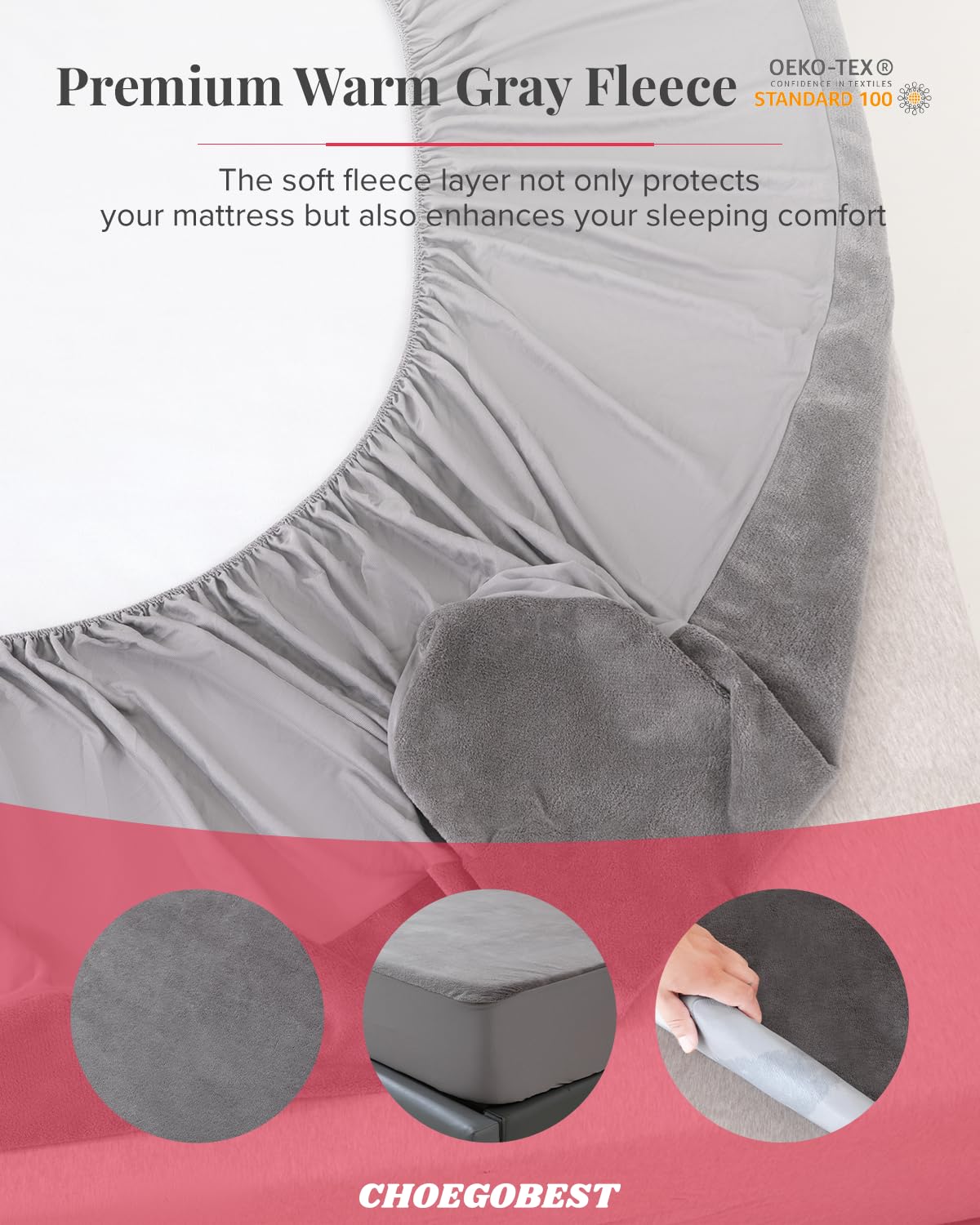 Protector de colchón premium de vellón impermeable - Imagen 4