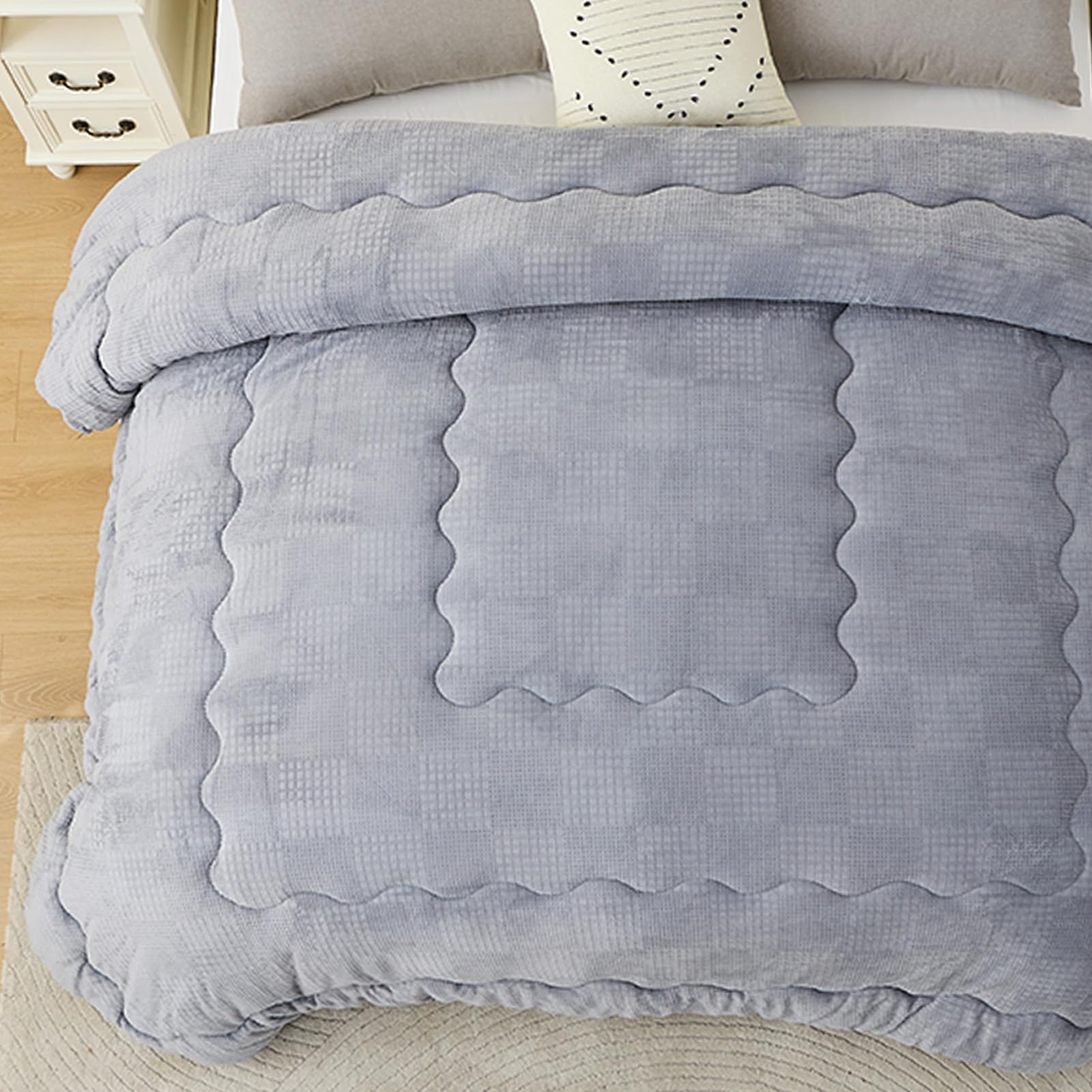 Juego de edredón tamaño King Fluffy de SahSahCasa, edredón - Imagen 7