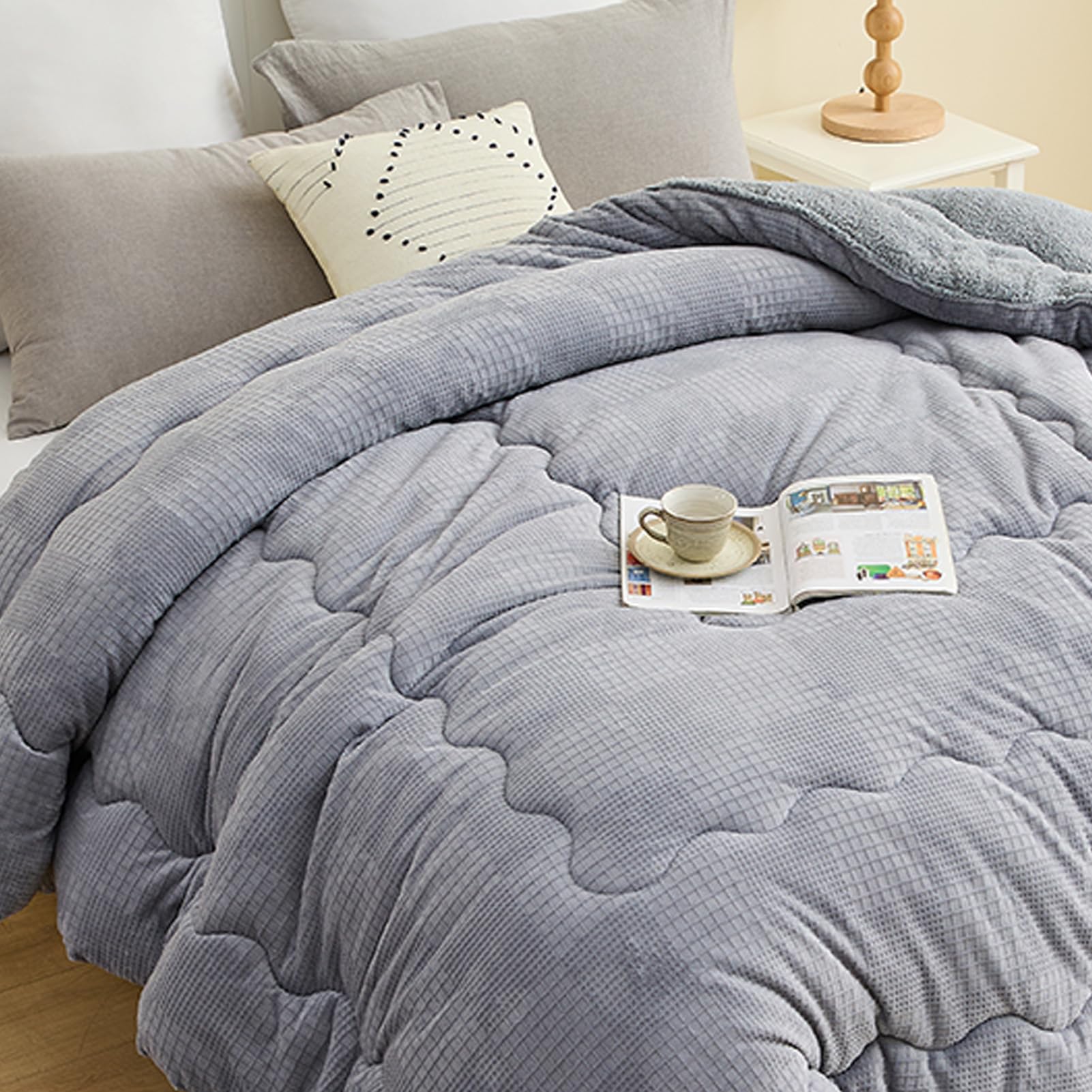 Juego de edredón tamaño King Fluffy de SahSahCasa, edredón - Imagen 3