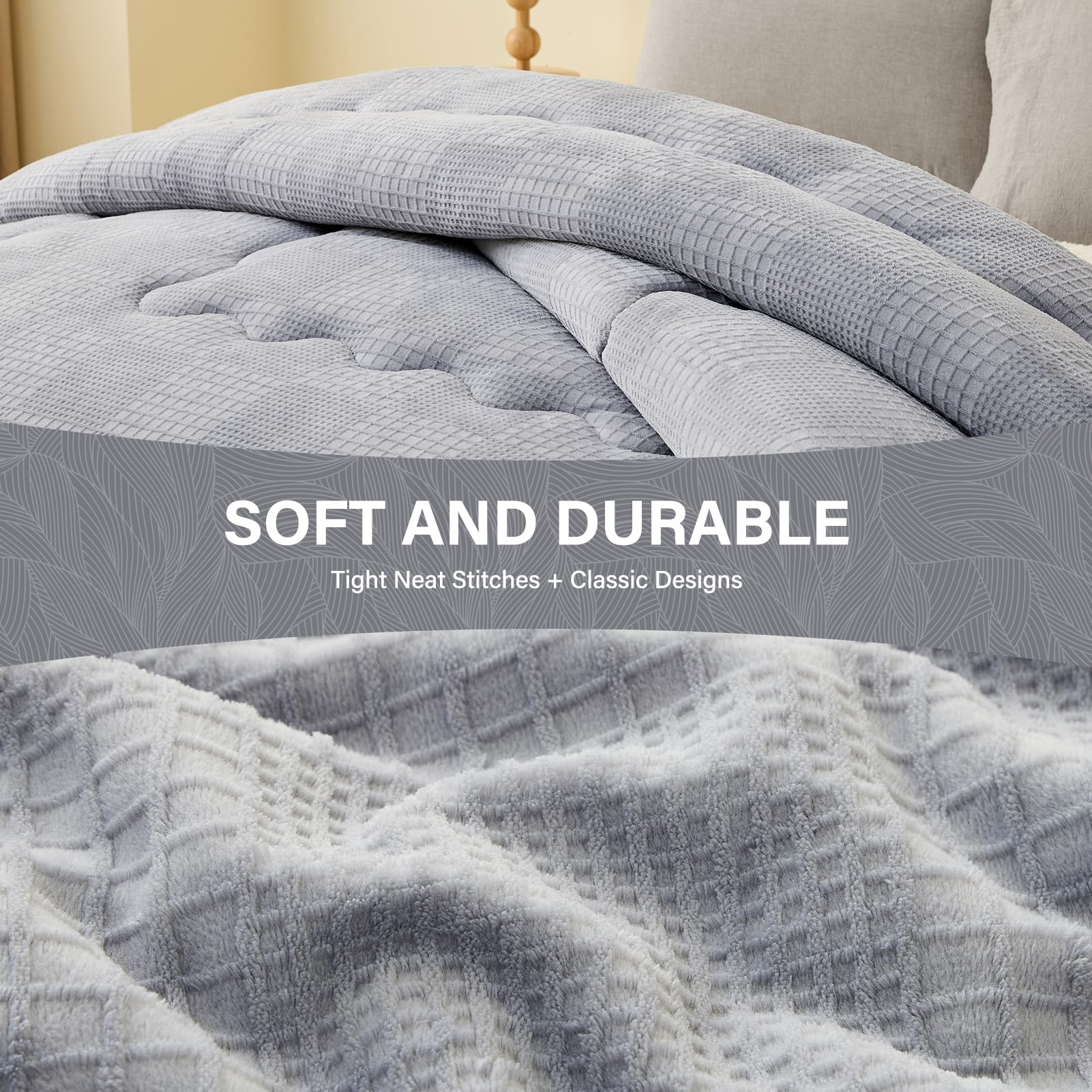 Juego de edredón tamaño King Fluffy de SahSahCasa, edredón - Imagen 10