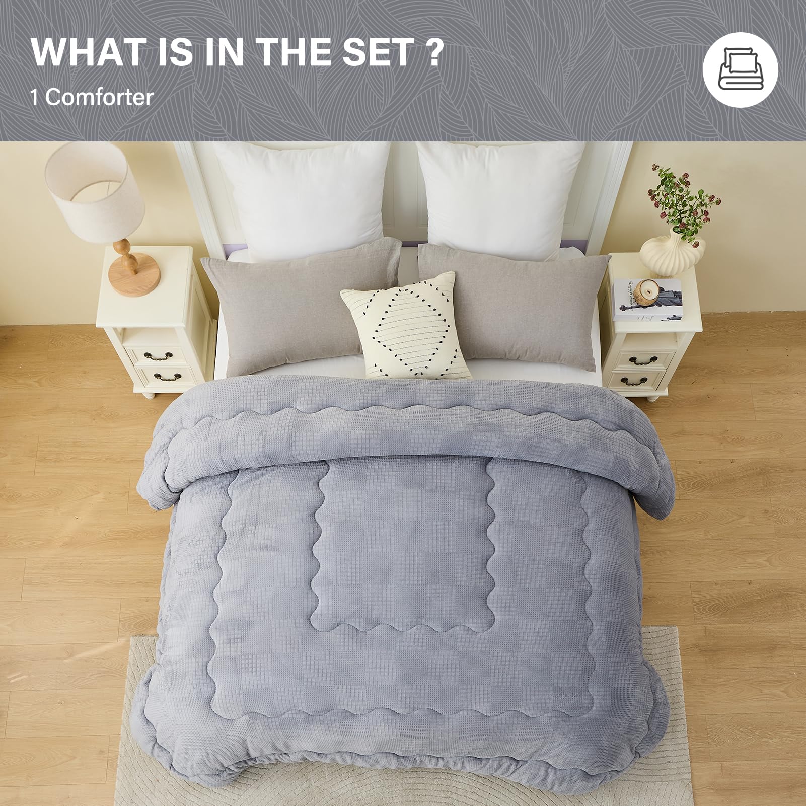 Juego de edredón tamaño King Fluffy de SahSahCasa, edredón - Imagen 9