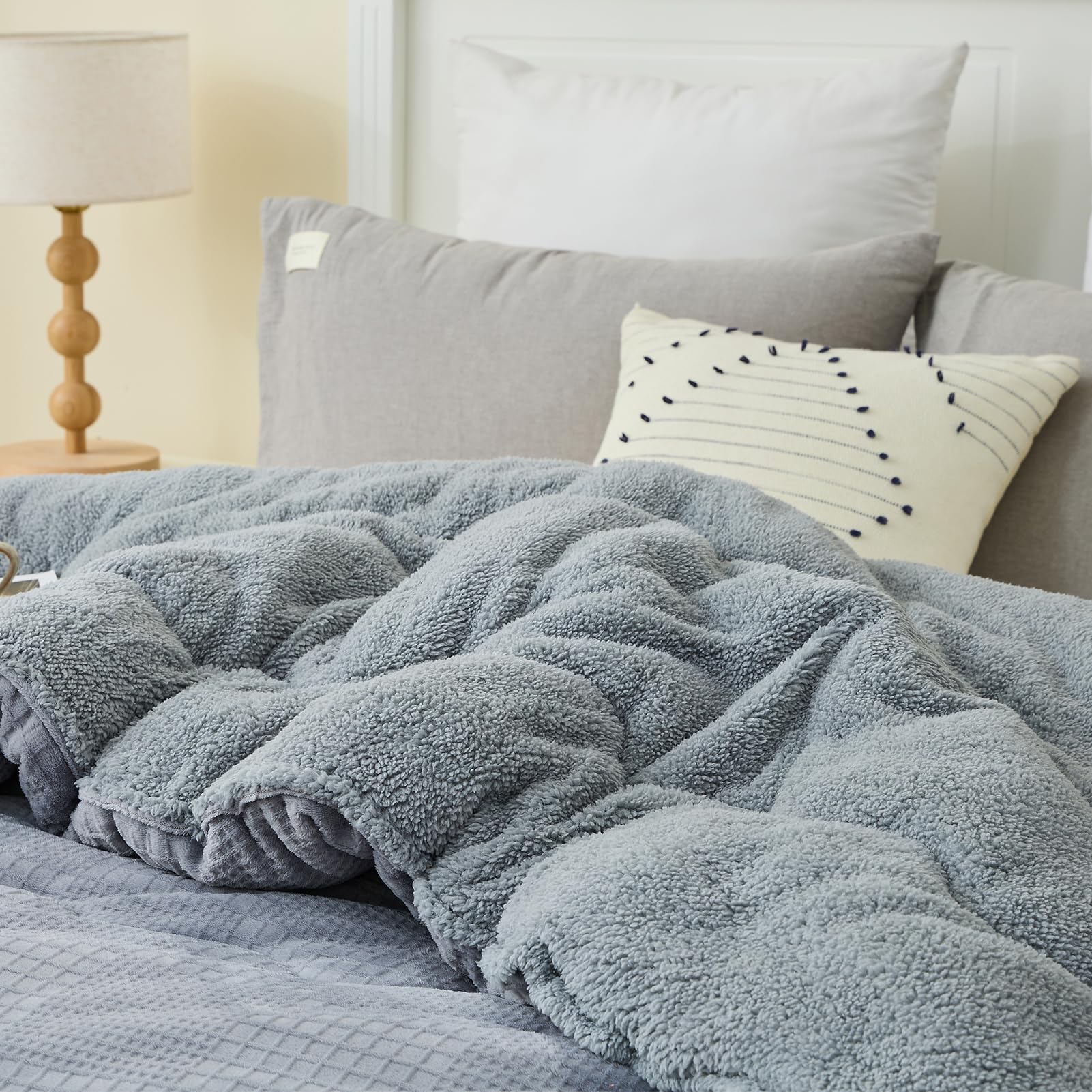 Juego de edredón tamaño King Fluffy de SahSahCasa, edredón - Imagen 4