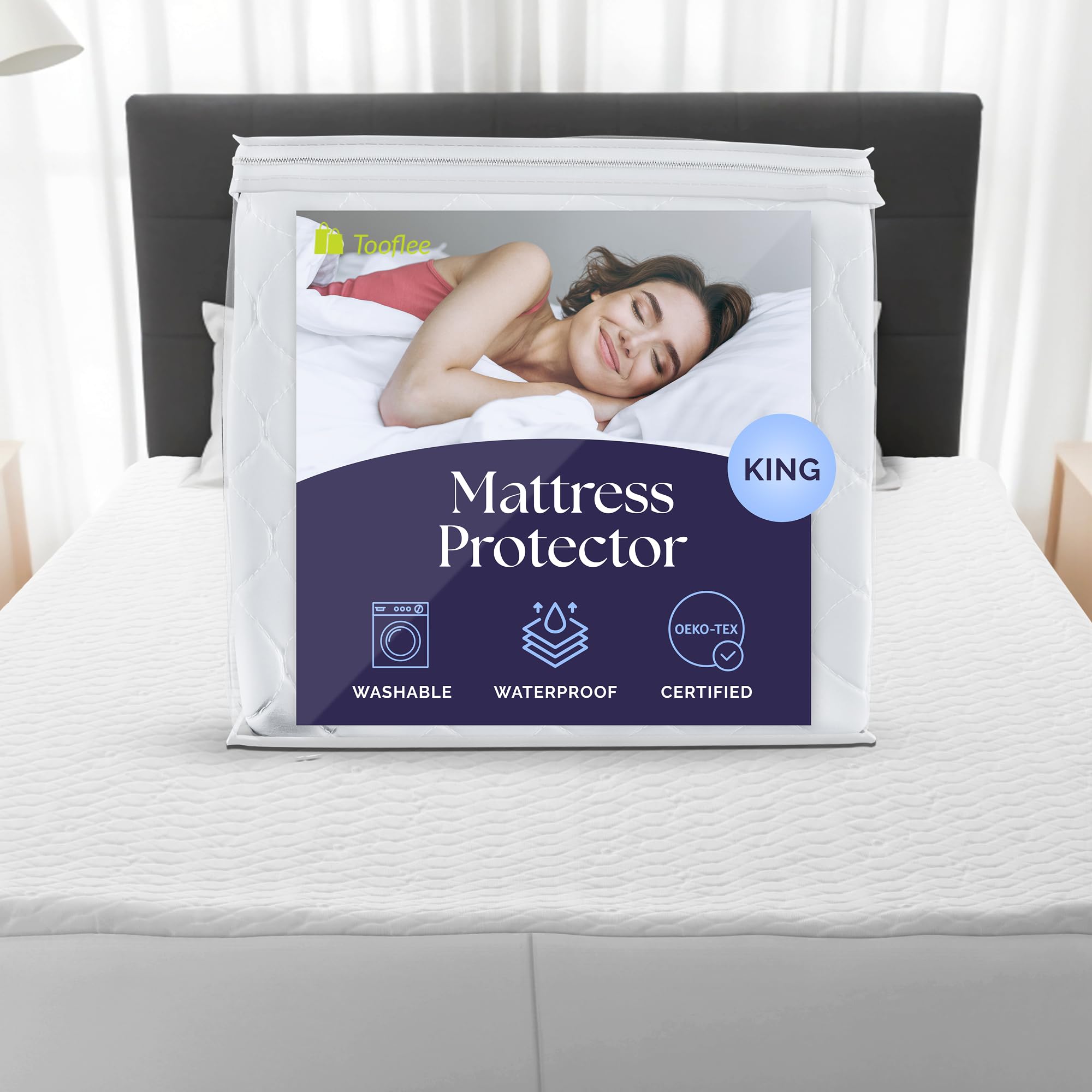 Protector de colchón impermeable acolchado Tooflee - Funda