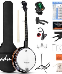 Juego de Banjo de 5 Cuerdas ADM de Tamaño Completo, Set de