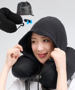 Almohada de Viaje Gurum 100% Látex Puro, Soporte de Cuello