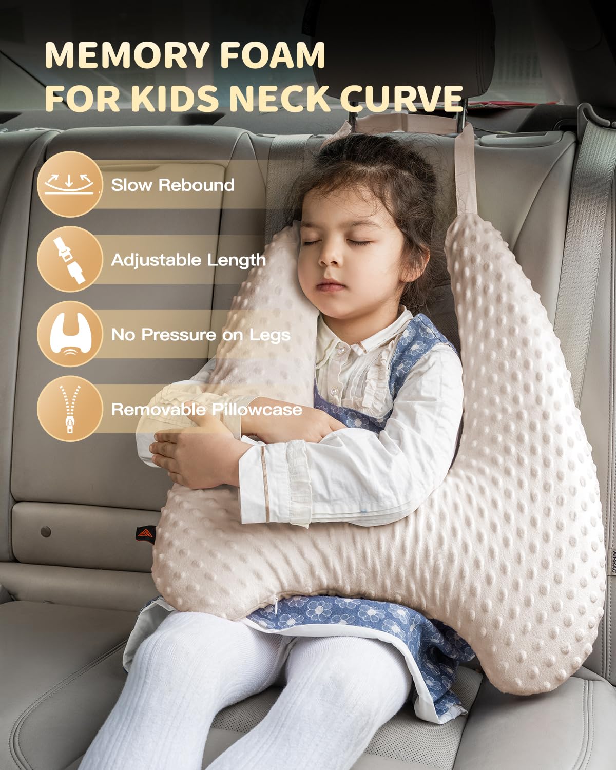 Almohada de viaje para niños de espuma viscoelástica Sino - Imagen 3