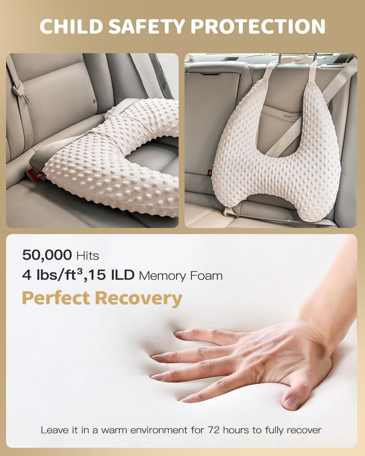 Almohada de viaje para niños de espuma viscoelástica Sino - Imagen 4