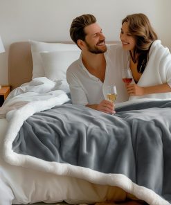 Manta Impermeable de Cama con Forro Polar de Sherpa - Doble