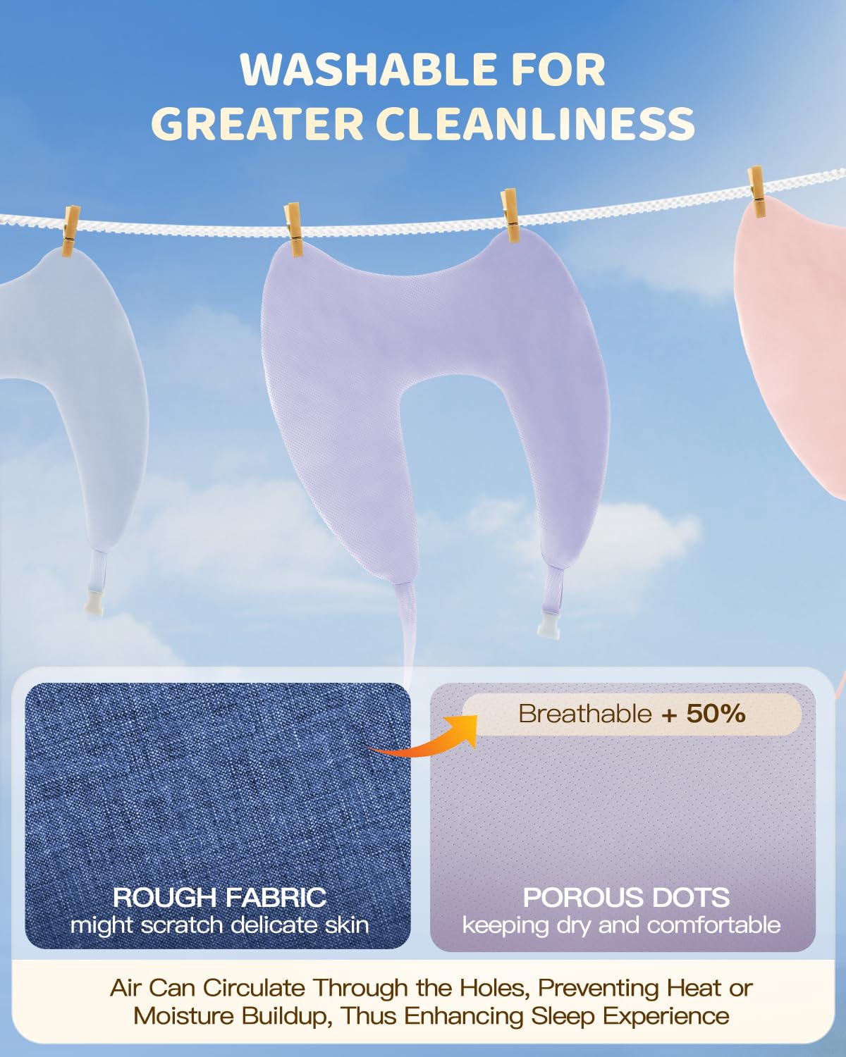 Almohada de Viaje para Niños de Espuma -Morado - Imagen 7