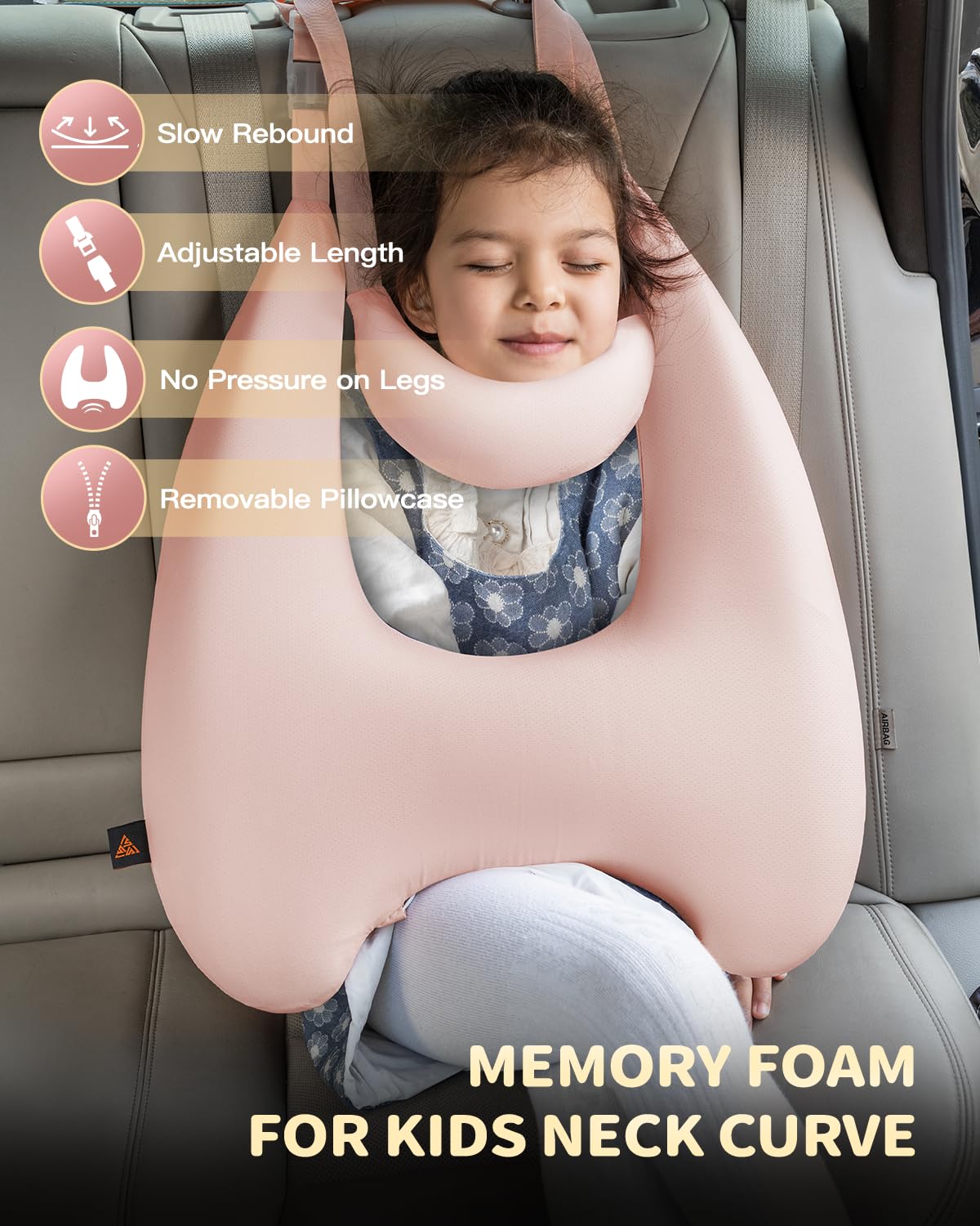 Almohada de Viaje para Niños de Espuma Viscoelástica Sino - Imagen 5