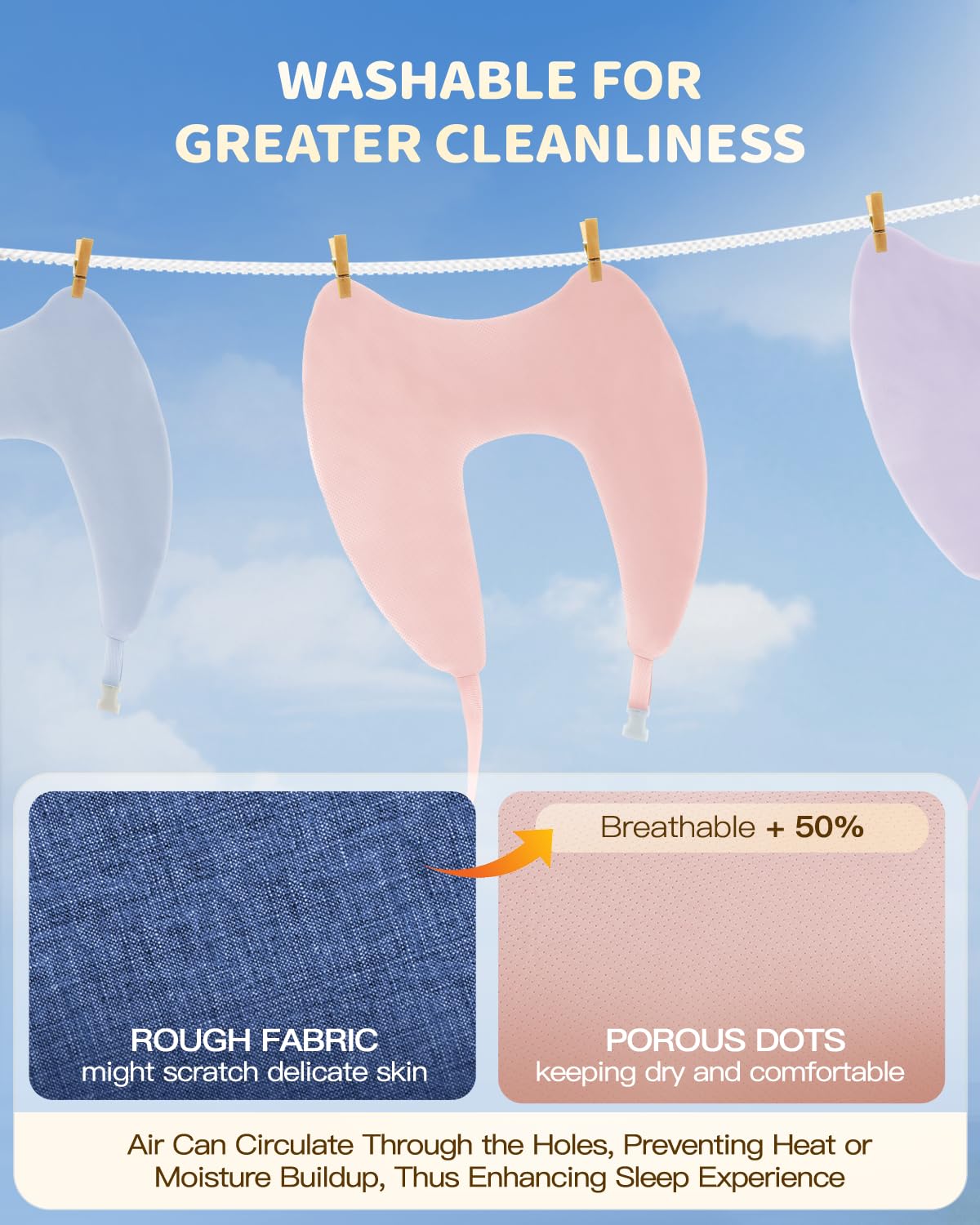 Almohada de Viaje para Niños de Espuma Viscoelástica Sino - Imagen 7