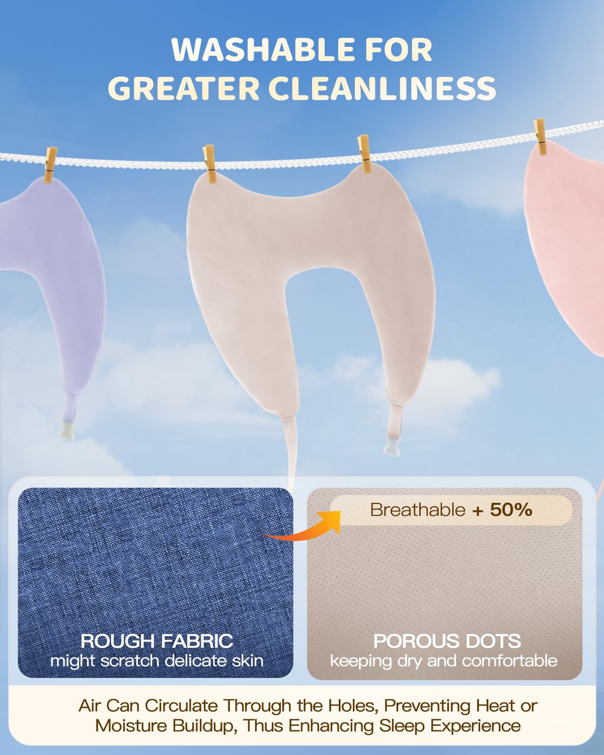 Almohada de Viaje para Niños de Espuma -Beige - Imagen 7