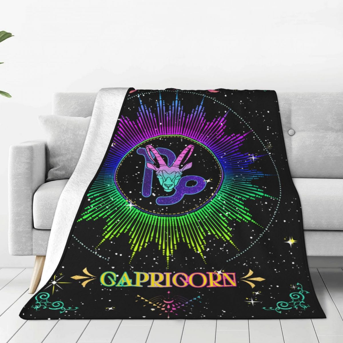 Regalos de Capricornio, Manta de Franela Suave de - Imagen 3