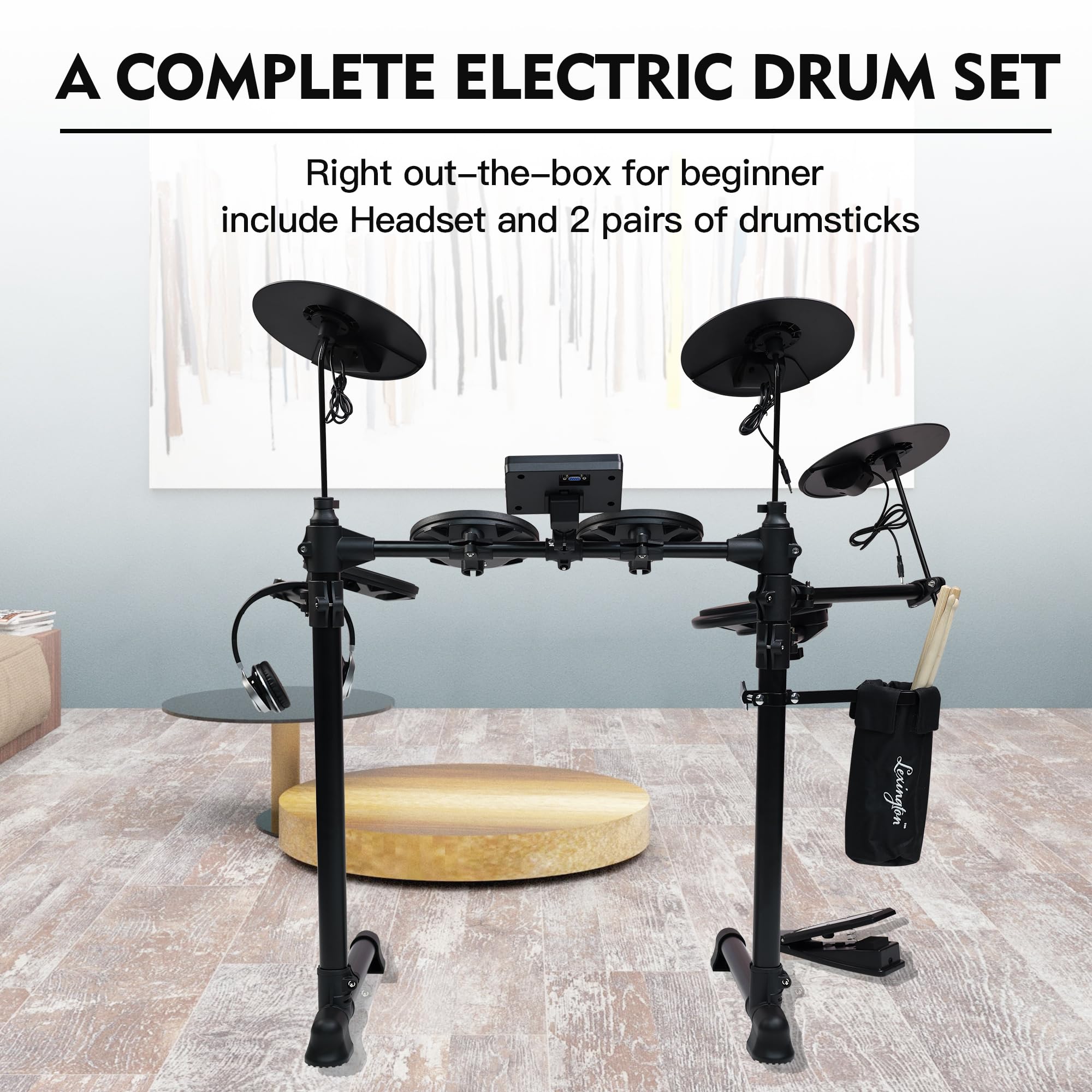 Set de Batería Electrónica ADM con 4 Pads de Malla - Imagen 6