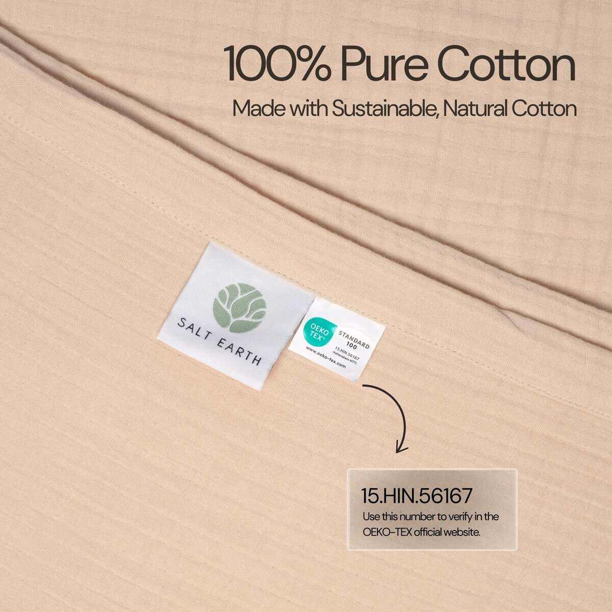 Manta de Muselina de Algodón 100%, Manta de -Pergamino - Imagen 5