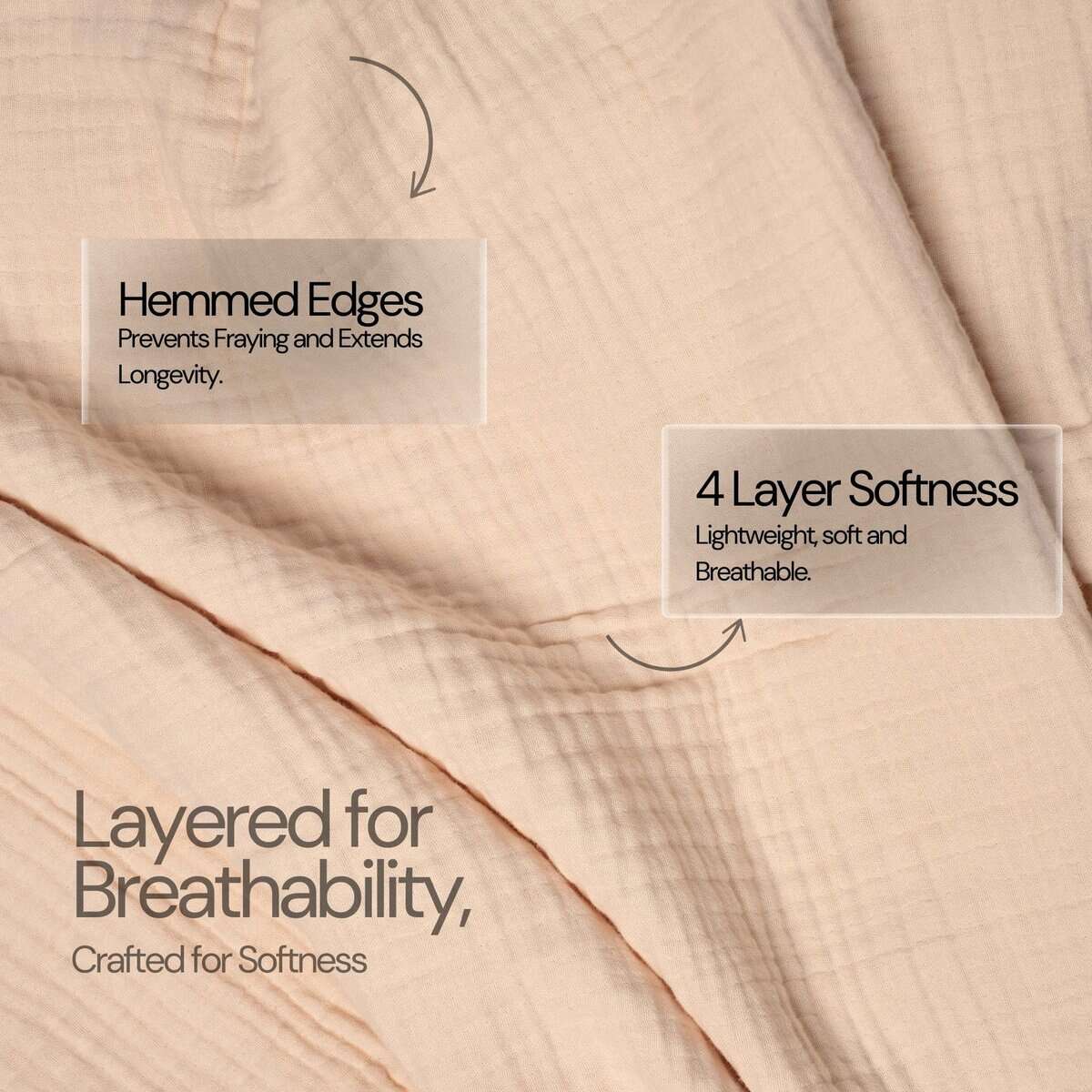 Manta de Muselina de Algodón 100%, Manta de -Pergamino - Imagen 3