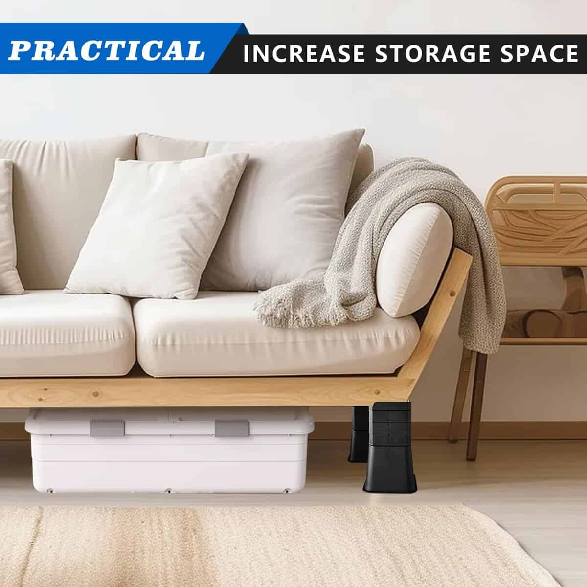 Elevadores de Cama Wanry Flourigems de Alta Resistencia, - Imagen 5