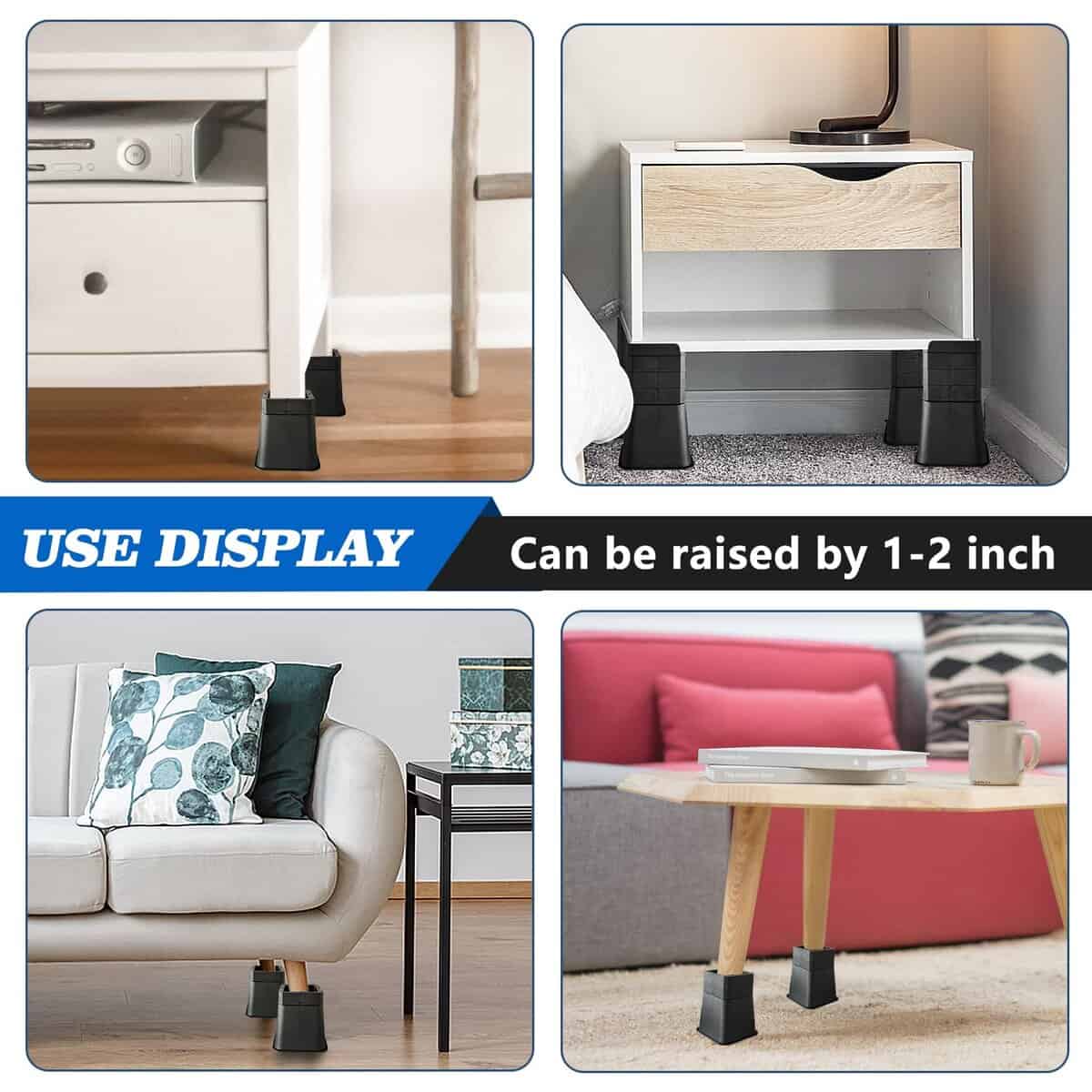 Elevadores de Cama Wanry Flourigems de Alta Resistencia, - Imagen 7