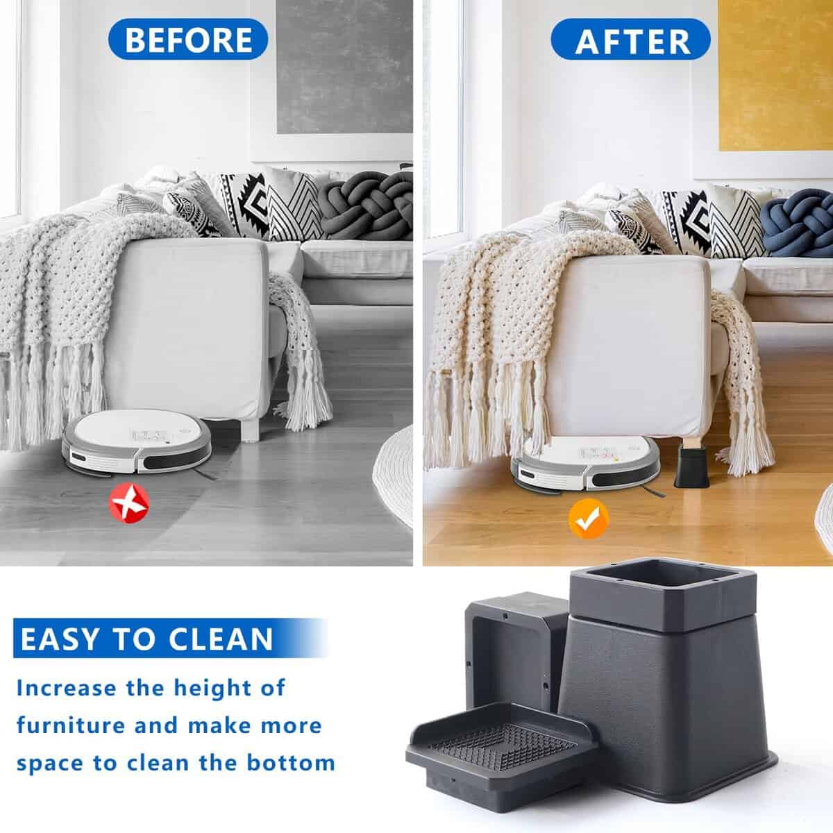 Elevadores de Cama Wanry Flourigems de Alta Resistencia, - Imagen 4