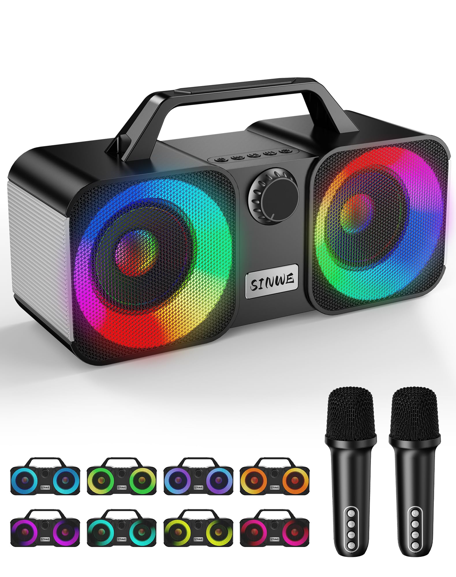 Máquina de Karaoke ZBQEJ, Altavoz Bluetooth Portátil con 2