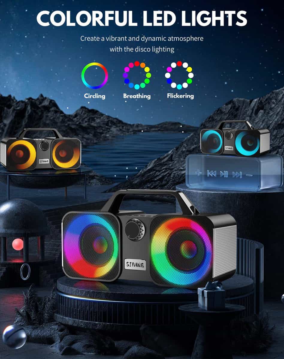 Máquina de Karaoke ZBQEJ, Altavoz Bluetooth Portátil con 2 - Imagen 3