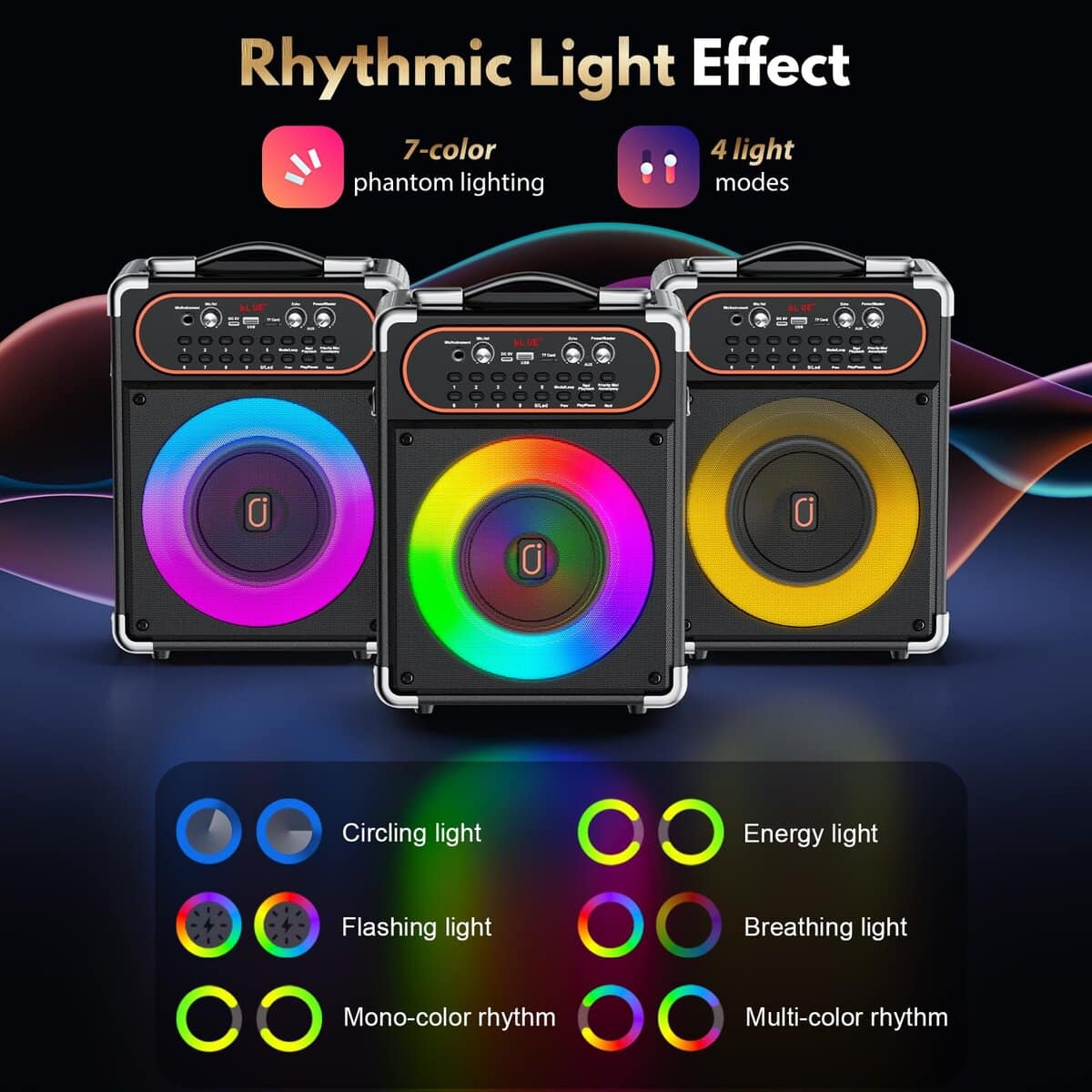 Máquina de Karaoke HWWR con 2 Micrófonos, Altavoz Karaoke - Imagen 5