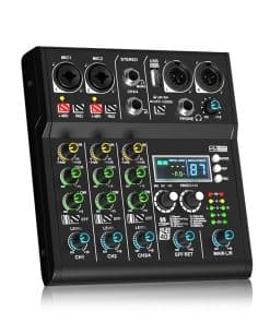 Yamnweo XR-4 Mezclador de audio DJ profesional inalámbrico