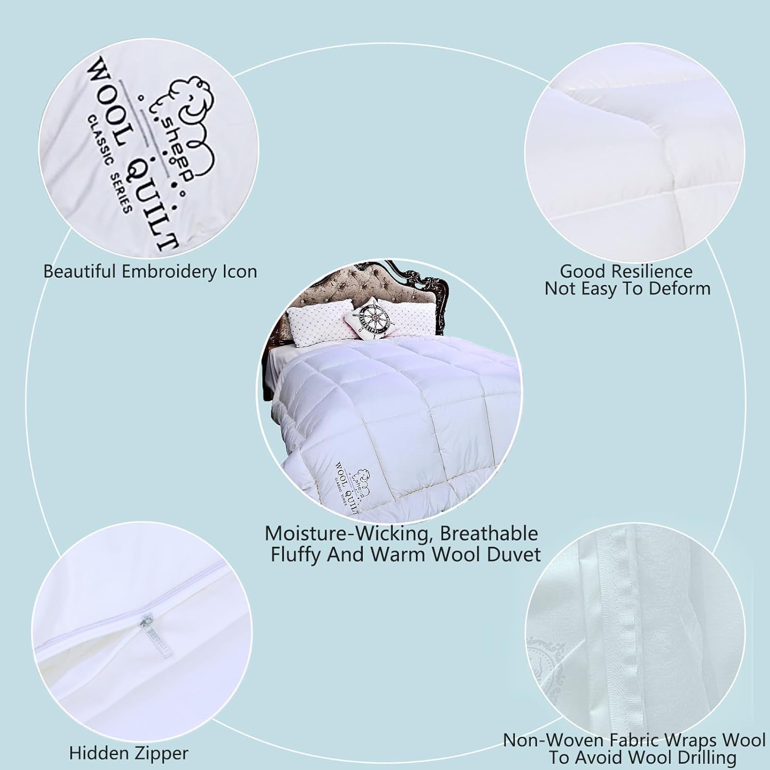 Edredón de Lana Woolous - Edredón de Lana Australiana - Imagen 6