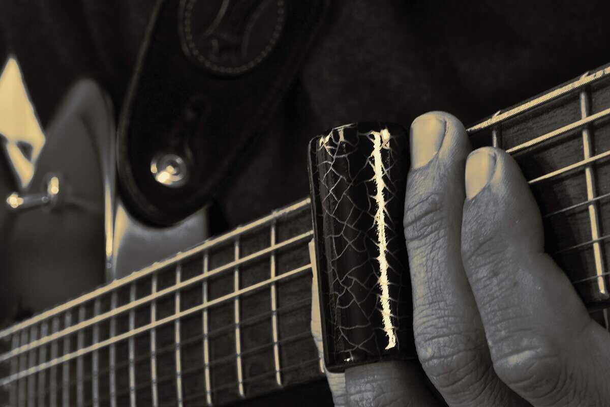 Shadow Ceramic Guitar Slide - Sofisticado Negro Metálico, - Imagen 6