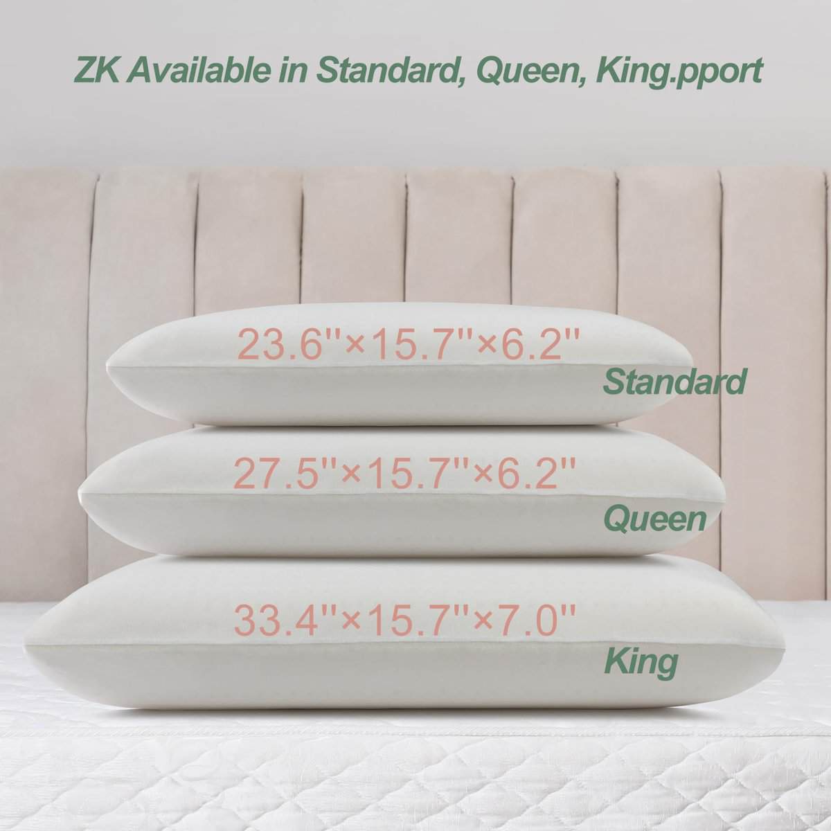 Almohada de látex ZKSIAMT, Almohada de látex Talalay 100% - Imagen 7