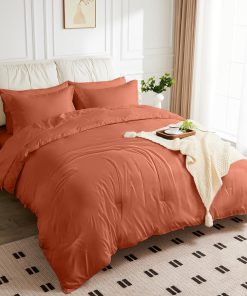 Set de Edredón tamaño Queen JOKOLO - 3 -Naranja Quemado