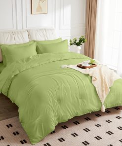 Set de Edredón tamaño King JOKOLO - 3 -Verde Salvia