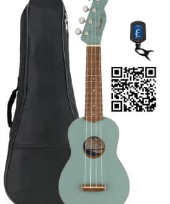 Ukulele Soprano Fender Venice - Gris Sónico con Estuche,