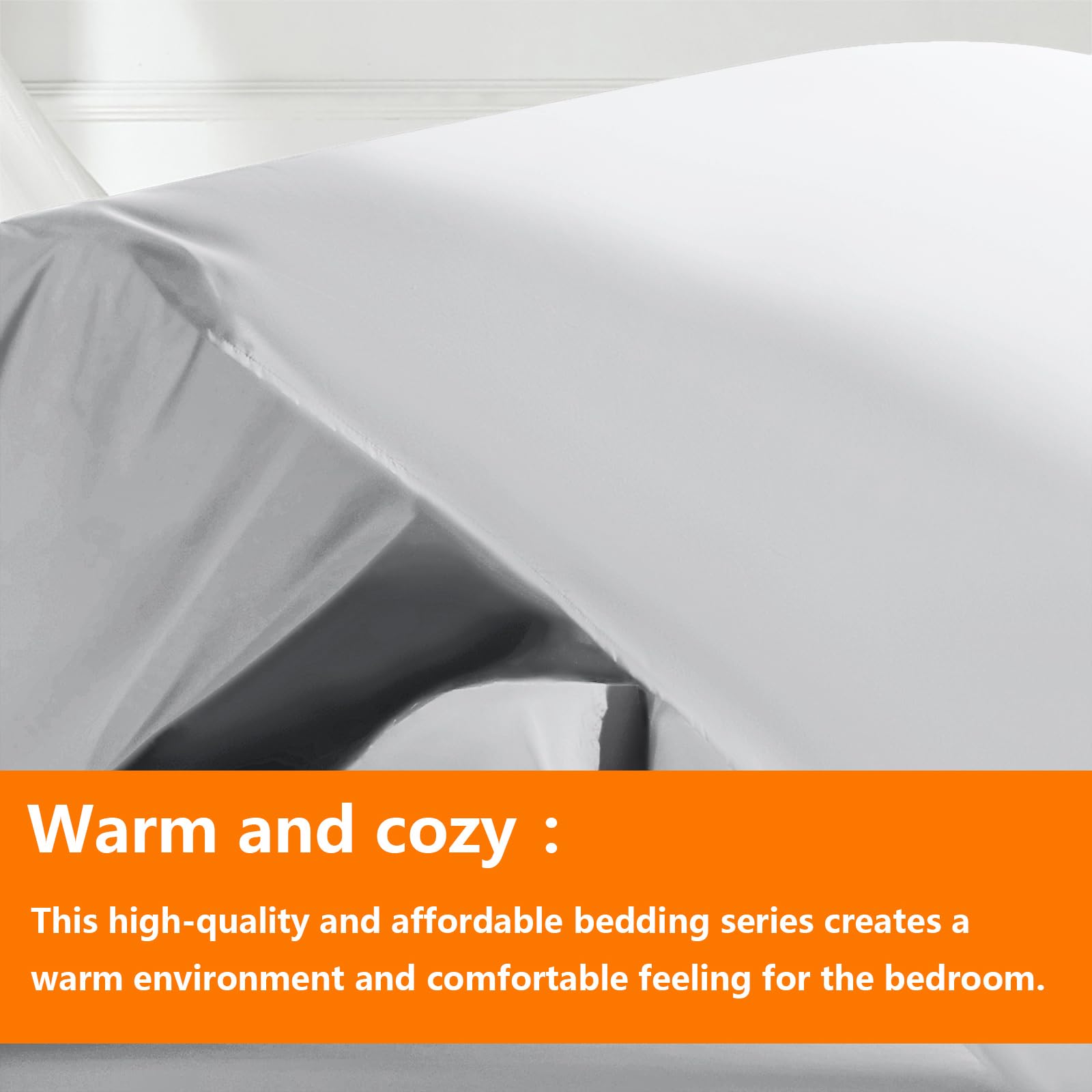 Juego de Edredón Tamaño Twin Gris Claro - 5 Piezas, Ropa de - Imagen 3