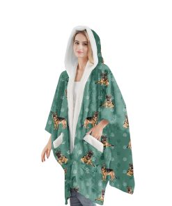 Manta con capucha de pastor alemán - Manta de sherpa