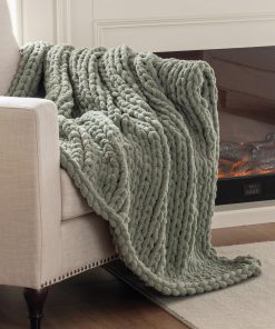 Manta de Punto Grueso LAST MODA, Manta de Punto a Mano 100%