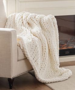 Manta de Punto Grueso LAST MODA, Manta de Punto 100% Hecha