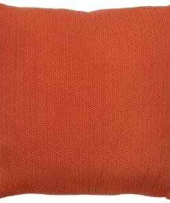 Funda de Cojín Rizzy Home 20"x20" Algodón Sólido Terracota