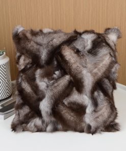 Fundas de Cojín de Piel de Zorro Real de Lujo Mibathni