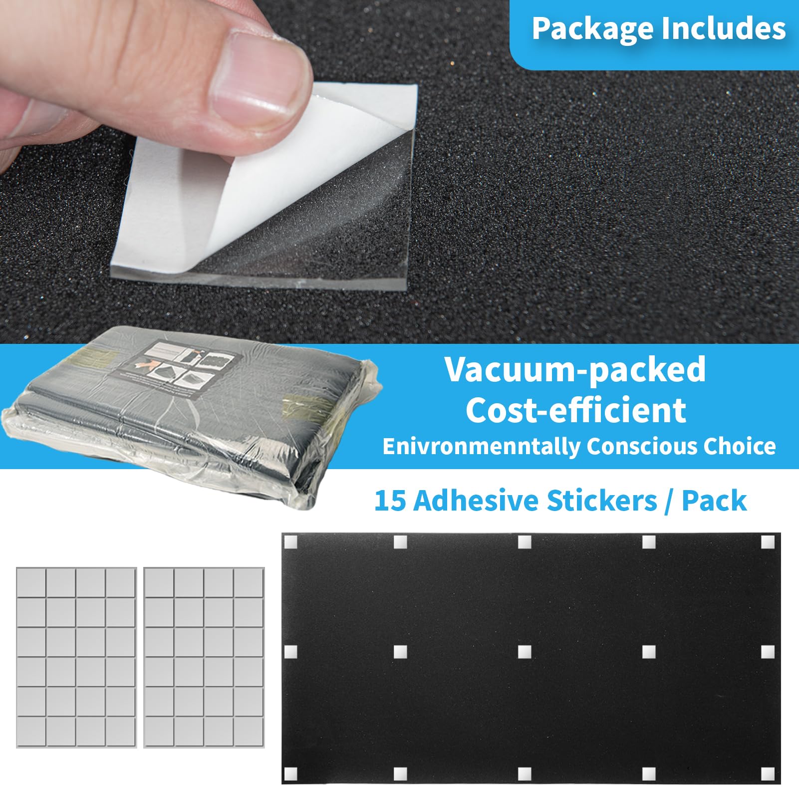 Paneles de Espuma Acústica Art3d en Diseño de Cuña, Paquete - Imagen 5