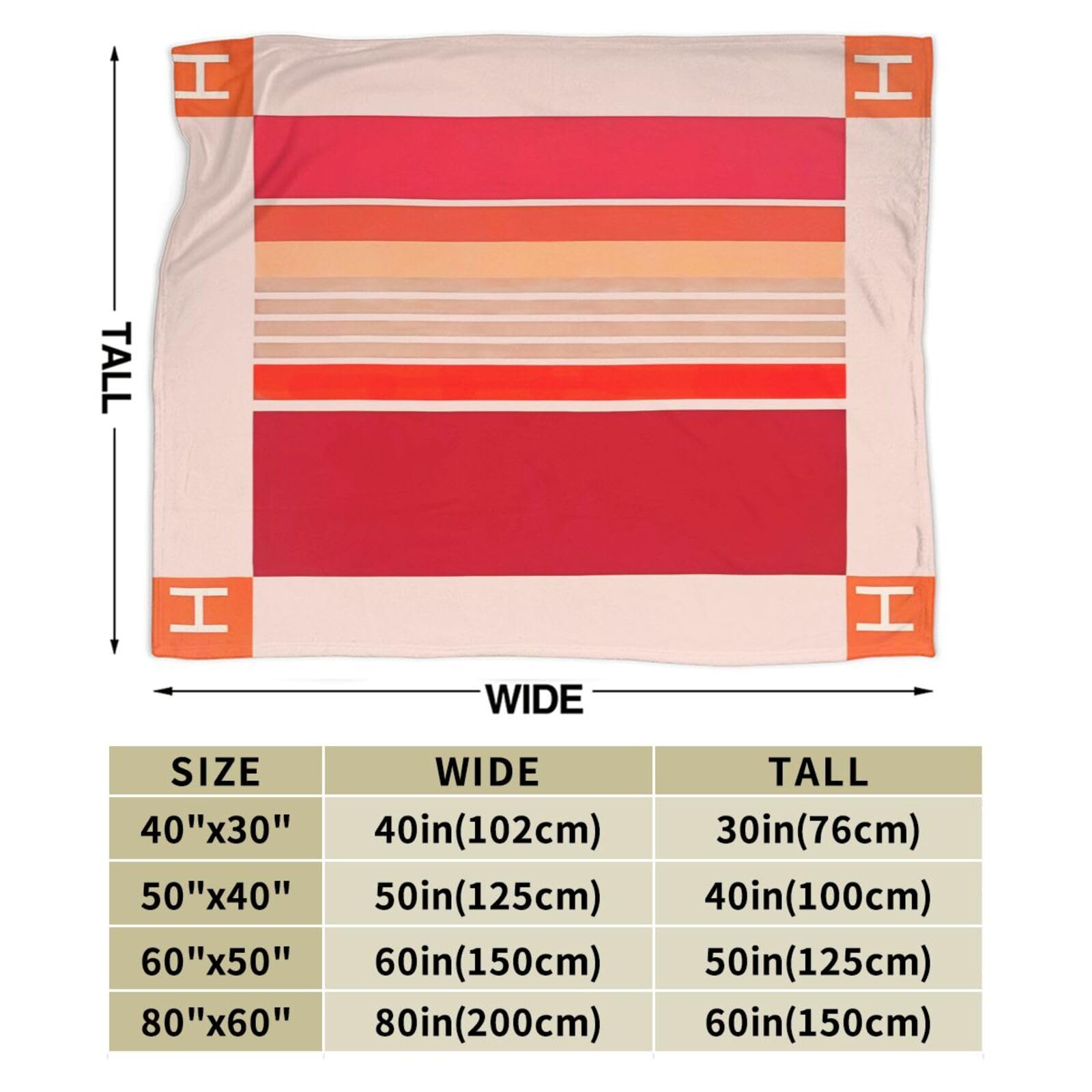 Manta de la letra H MGAMLKGM, Manta de viaje cómoda, Manta - Imagen 6