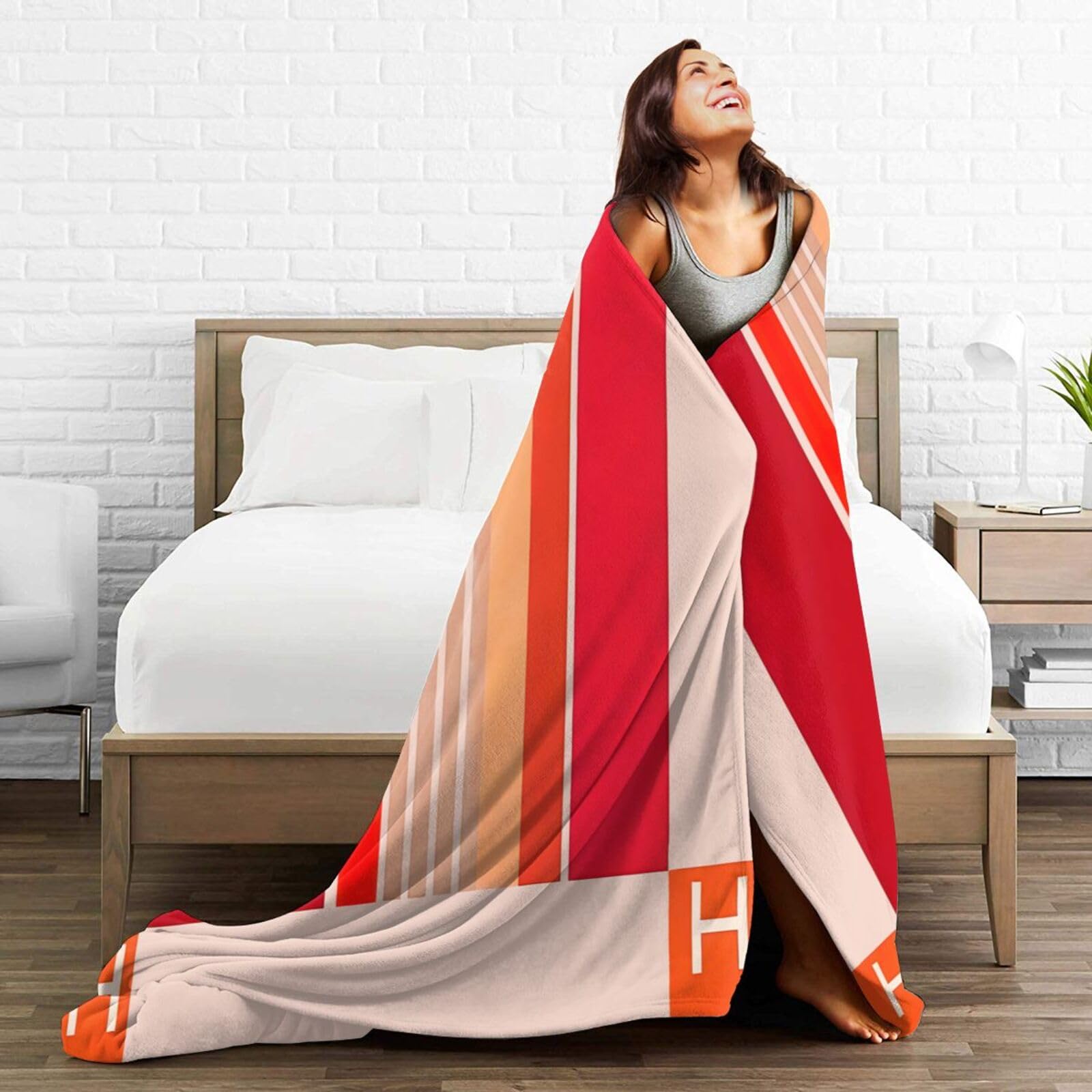 Manta de la letra H MGAMLKGM, Manta de viaje cómoda, Manta - Imagen 7